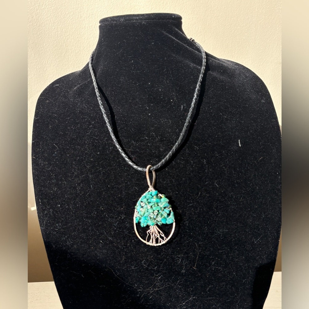 Tree of Life Braided Leather Necklace